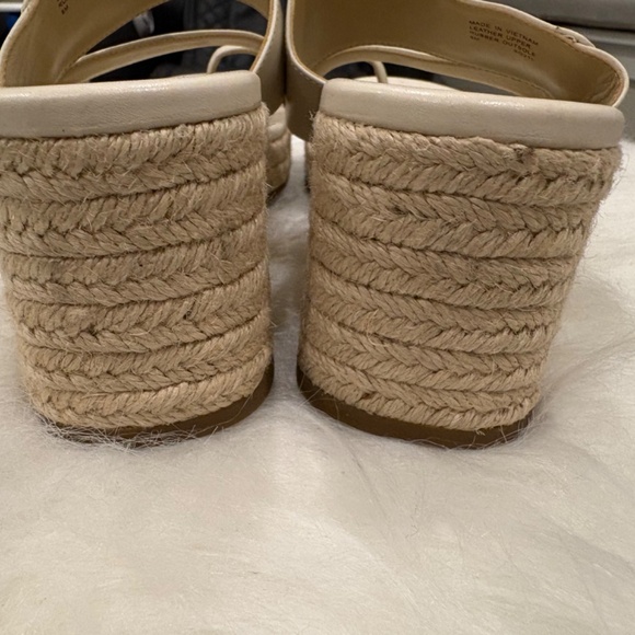 MICHAEL KORS platform ivory slides sandals shoes 8 - Picture 7 of 12